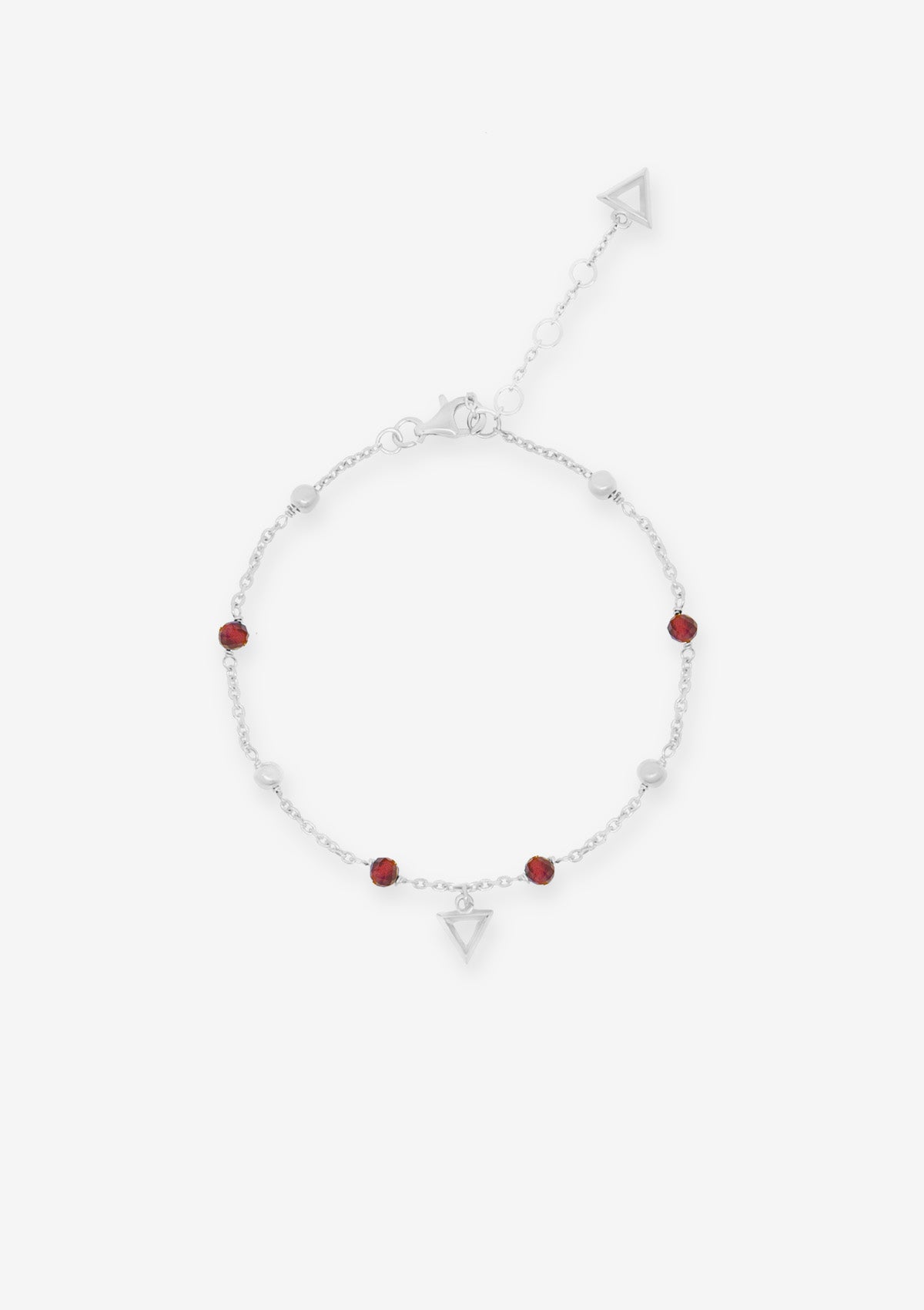 Bloody Arrow Red Garnet Bracelet Silver