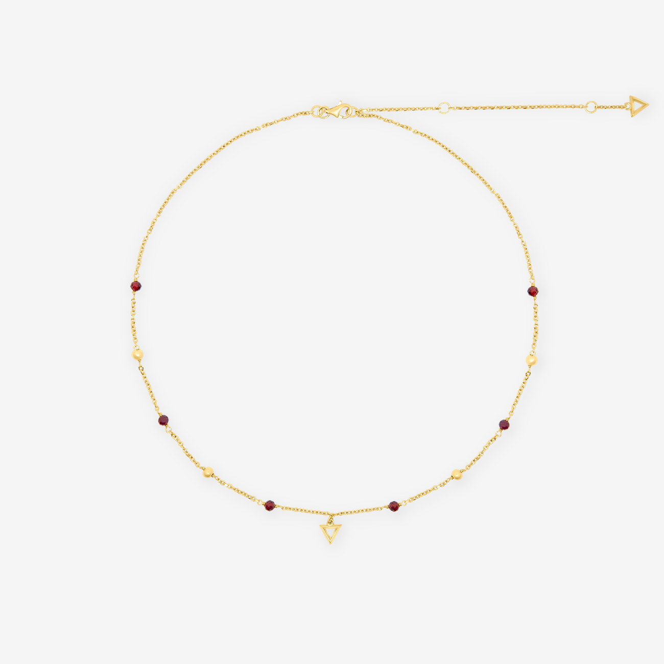 Bloody Arrow Red Garnet Woman Choker Gold