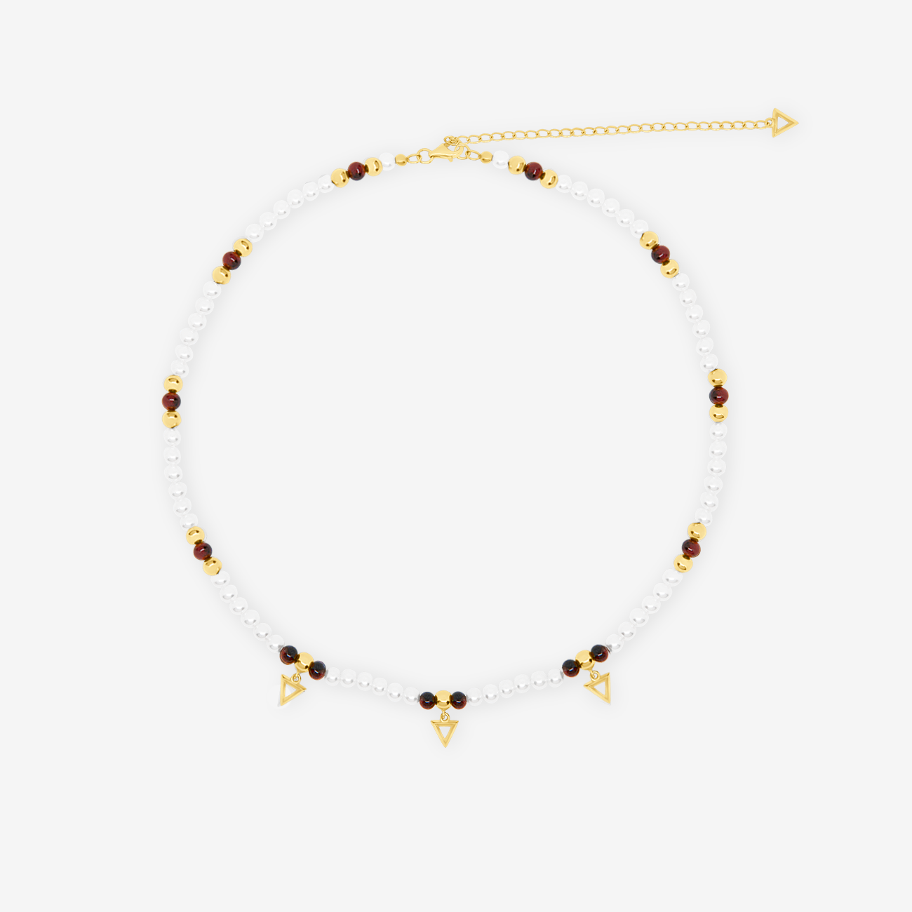 Fire Fever Red Garnet Unisex Choker Gold