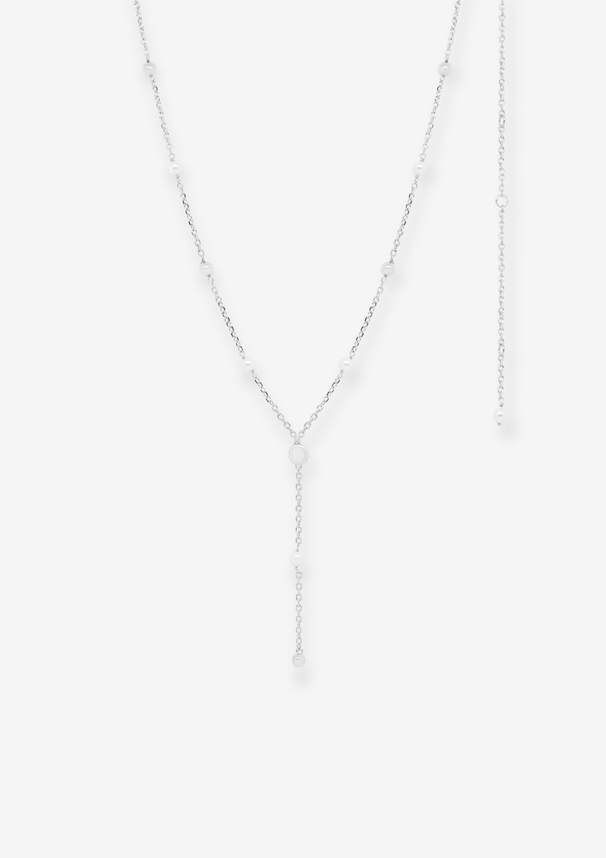 Atmosphera Freshwater Pearl Unisex Necklace Silver