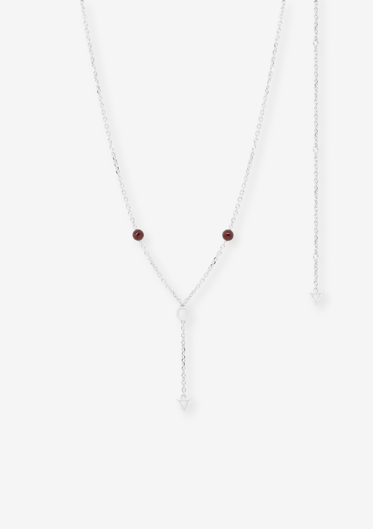 Blood Arrow Red Garnet Unisex Necklace Silver