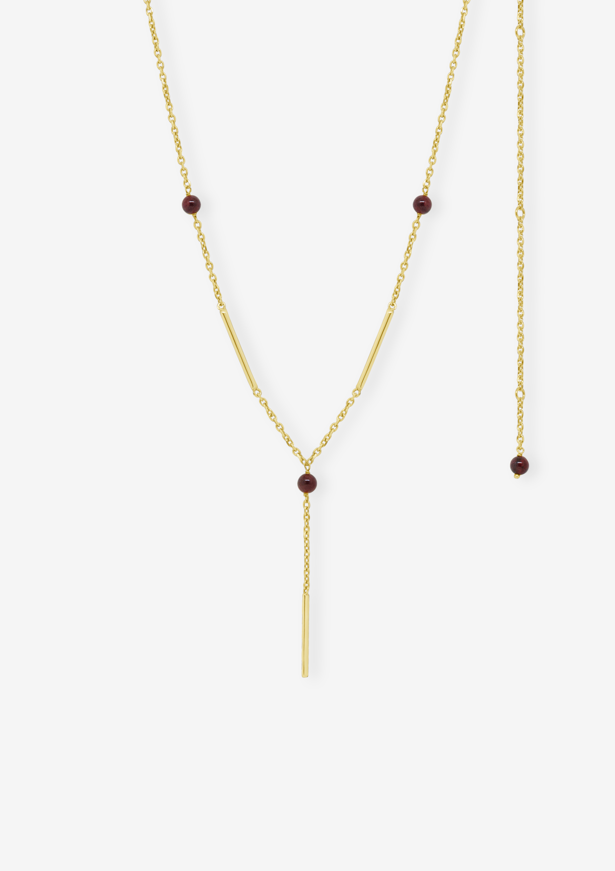 Astal Harmony Red Garnet Unisex Necklace Gold