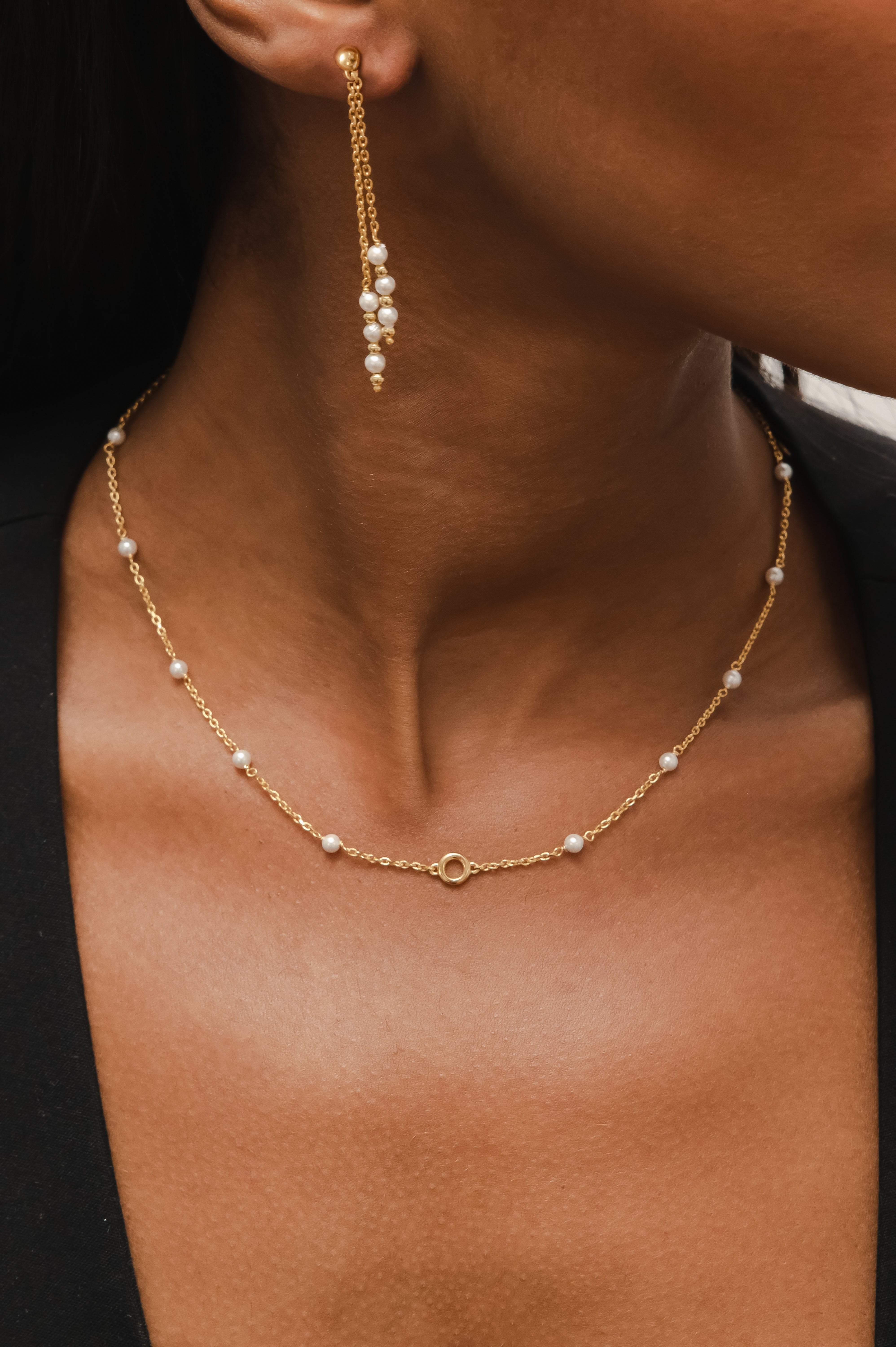 Atmosphera Freshwater Pearl Woman Choker Gold