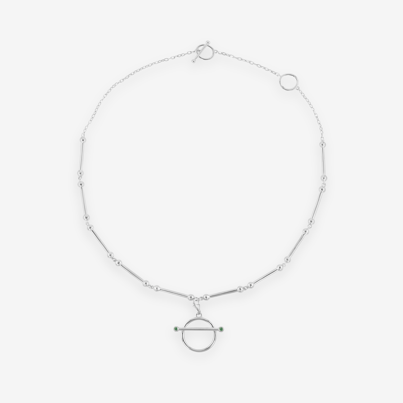 Singula-jewelry-silver-infinity-emeralds-round-choker-women